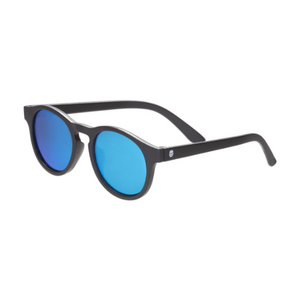 Keyhole Jet Black - Cobalt Blue Mirrored Lenses