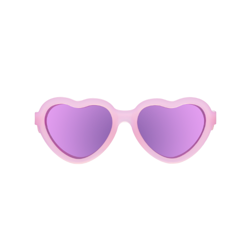 Heart Frosted Pink - Purple Mirrored Lenses